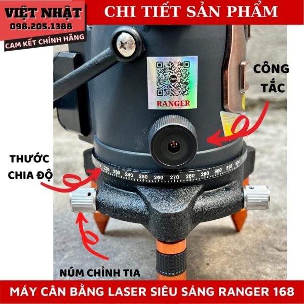 may can bang laser sieu sang 5 tia xanh ranger 168 tang kem chan inox may can muc gia re mayban cot chinh hang de bi bong led may roi tia laser moi nhat dien may viet nhat 10