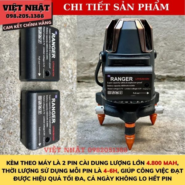 may can bang laser sieu sang 5 tia xanh ranger 168 tang kem chan inox may can muc gia re mayban cot chinh hang de bi bong led may roi tia laser moi nhat dien may viet nhat 8