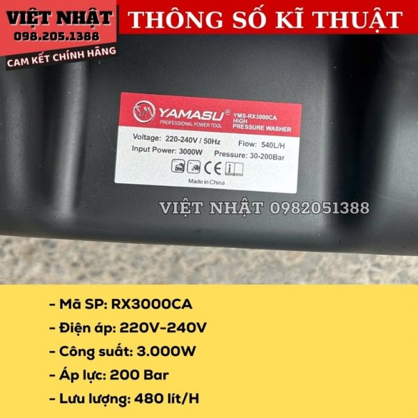 Máy rửa xe Yamasu RX3000CA - Hình ảnh 8