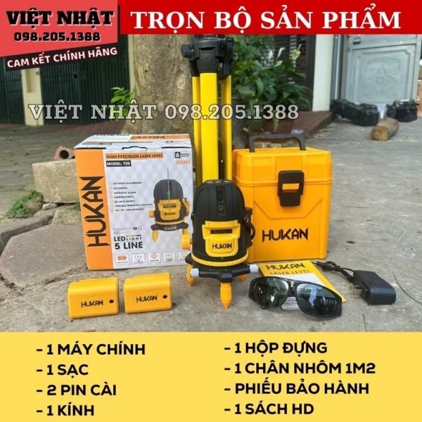 Máy cân bằng laser 5 tia Hukan T20 - Ảnh 2