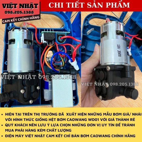 Bơm nước mini thông minh tự ngắt Caowang WD01 - Ảnh 4