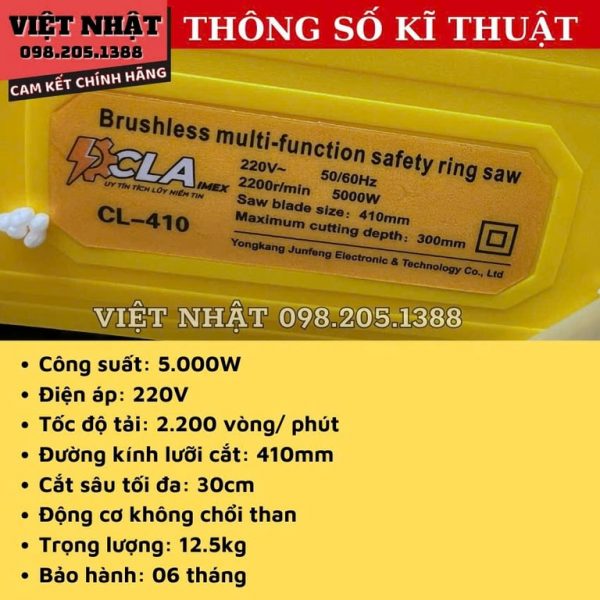 Máy cưa vòng, máy cắt tường CLA imex CL-368VN - Hình ảnh 10