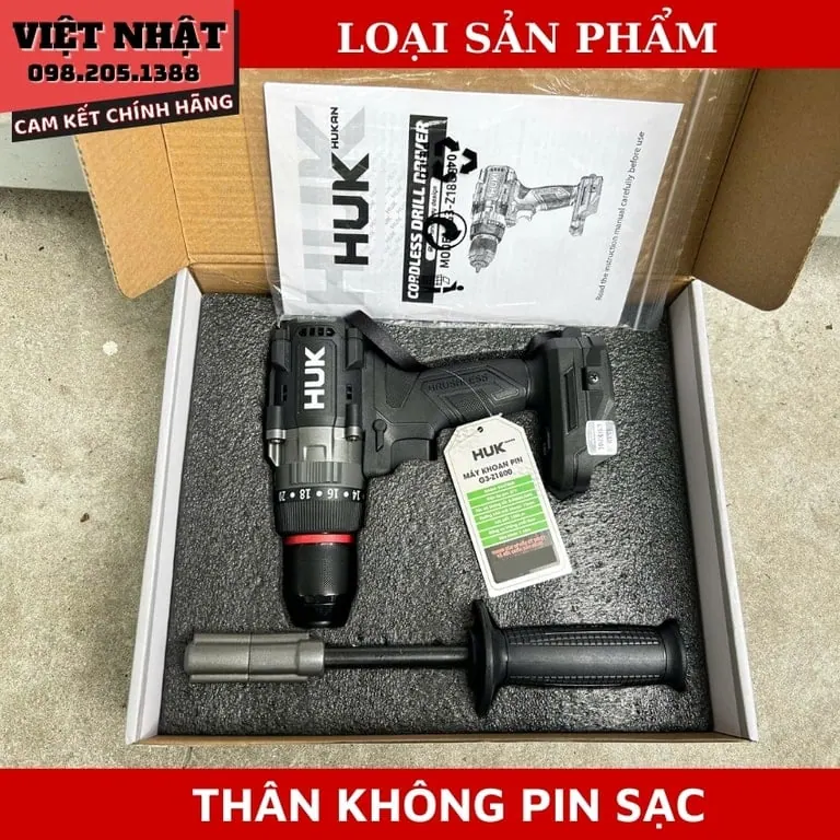 Máy khoan 21V Hukan 13MM ( có khóa trục ) G3- Z1800 G3 Z1800 10