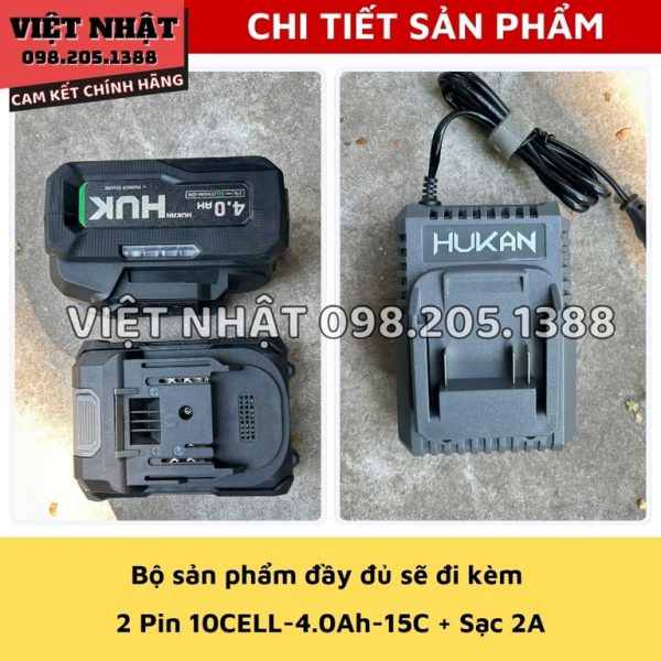 Máy khoan 21V Hukan 13MM ( có khóa trục ) G3- Z1800 - Ảnh 6