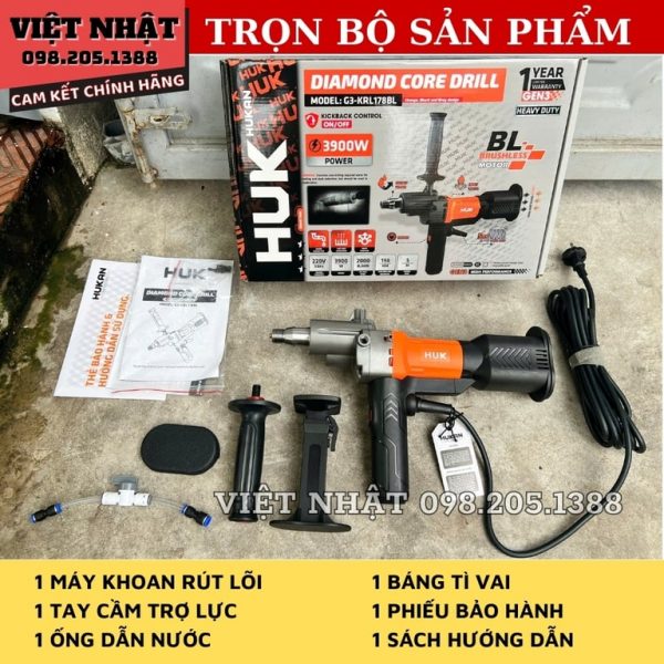 Máy Khoan Rút Lõi Bê Tông 3900W của Hukan G3-KRL178BL - Hình ảnh 2
