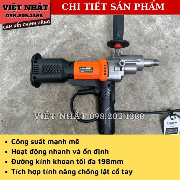 Máy Khoan Rút Lõi Bê Tông 3900W của Hukan G3-KRL178BL - Hình ảnh 5