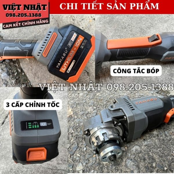 Máy mài pin Yamasu GMP-100M (màu xám) - Hình ảnh 6