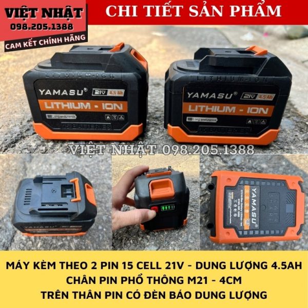 Máy mài pin Yamasu GMP-100M (màu xám) - Hình ảnh 9