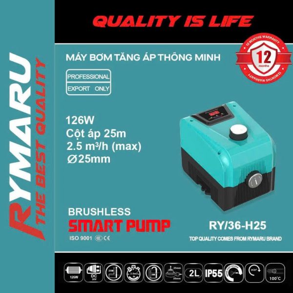 Bơm tăng áp từ thông minh RY/24-H20; RY/ 36-H25; RY/36-H30 - Hình ảnh 2
