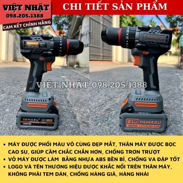 Máy khoan pin 13 ly Yamasu G13-100N (màu xám) - Hình ảnh 6