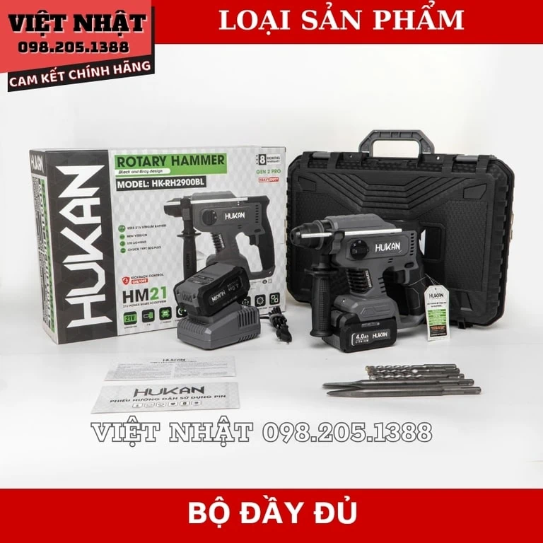 Khoan bê tông 3 chức năng Hukan HK-RH2900BL bản màu xám hk rh2900bl 13