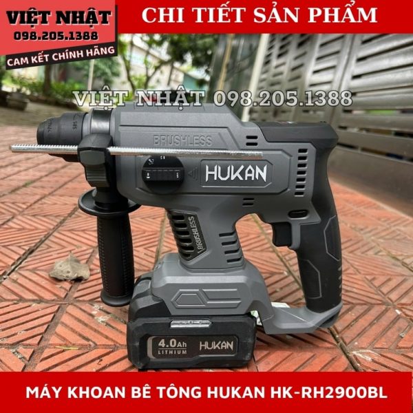 Khoan bê tông 3 chức năng Hukan HK-RH2900BL bản màu xám - Ảnh 7