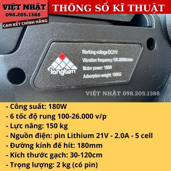 Máy rung gạch Langben V10 - Hình ảnh 3
