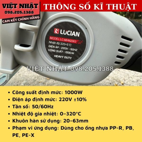 Máy hàn nhiệt Lucian LC-MHN2063 - Ảnh 3