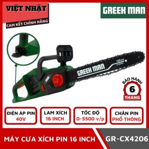 Máy cưa xích lam xích 16 inch GR-CX4206 Greekman