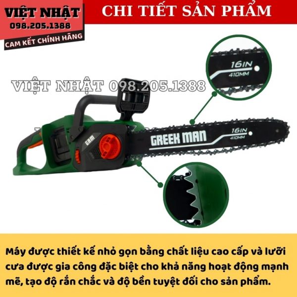 Máy cưa xích lam xích 16 inch GR-CX4206 Greekman - Hình ảnh 7