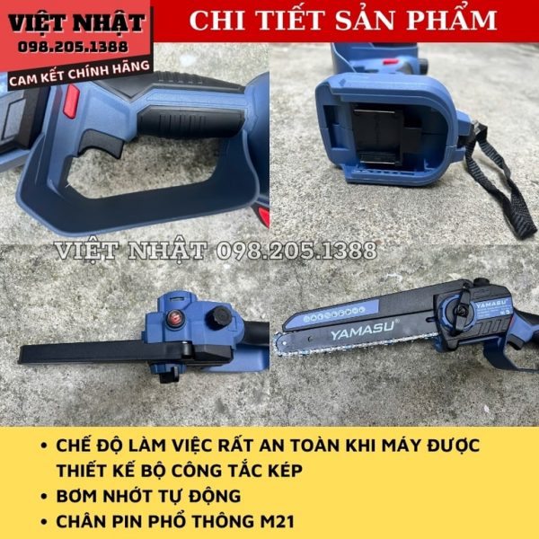 Máy cưa xích pin Yamasu M08CX - Hình ảnh 7