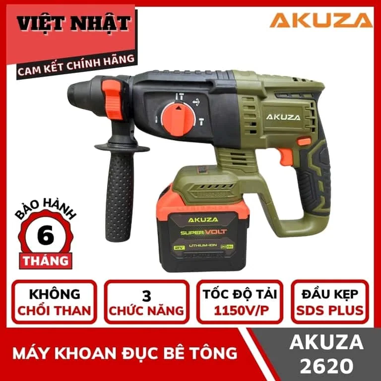 Máy đục bê tông 3 chức năng AKUZA 2620 Máy đục bê tông 3 chức năng AKUZA 2620