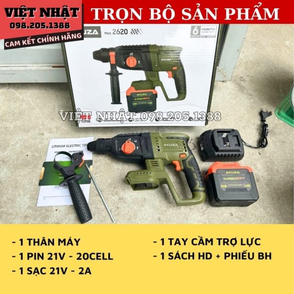 Máy đục bê tông 3 chức năng AKUZA 2620 - Ảnh 2
