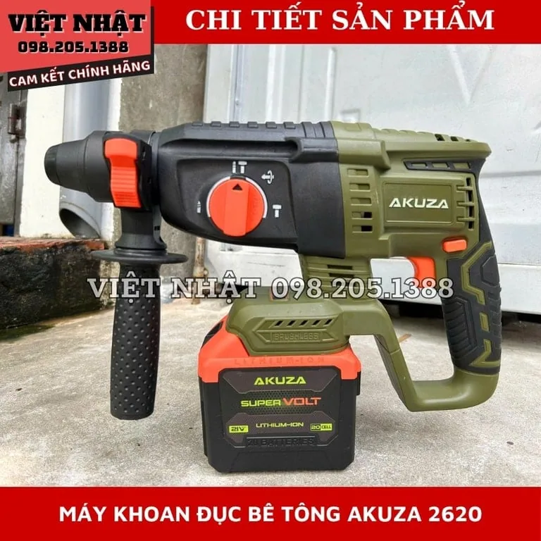 Máy đục bê tông 3 chức năng AKUZA 2620 akuza2620 4