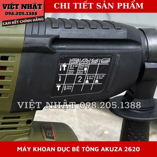 Máy đục bê tông 3 chức năng AKUZA 2620 - Ảnh 5