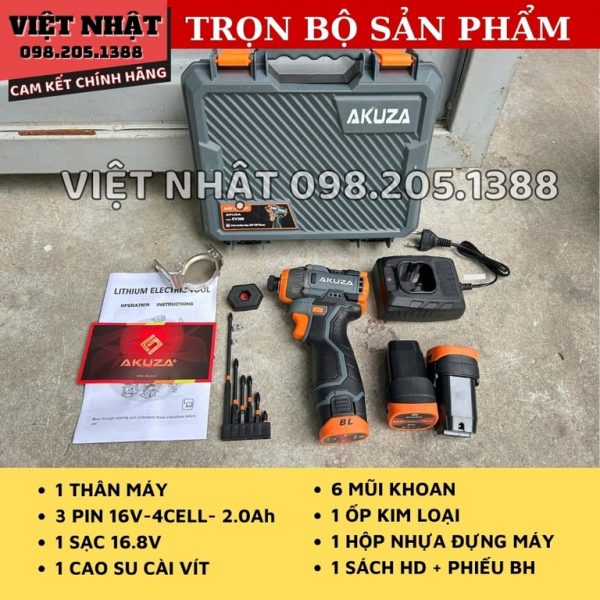 Máy vặn vít pin Akuza CV160 - Ảnh 2