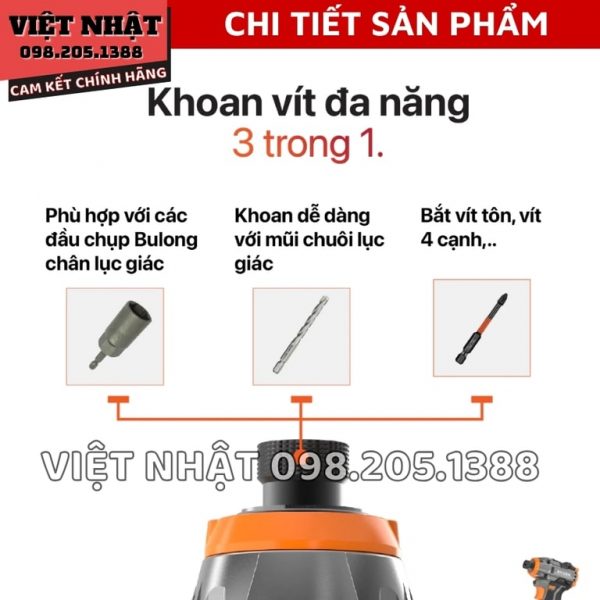 Máy vặn vít pin Akuza CV160 - Ảnh 6