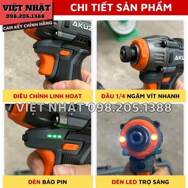 Máy vặn vít pin Akuza CV160 - Ảnh 5