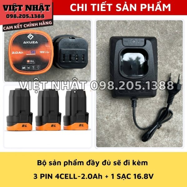 Máy vặn vít pin Akuza CV160 - Ảnh 7