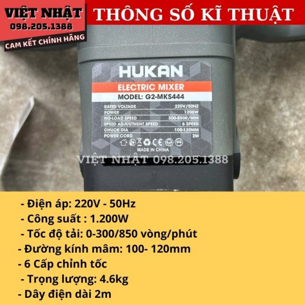 Máy khuấy sơn điện Hukan G2-MKS444 - Ảnh 3