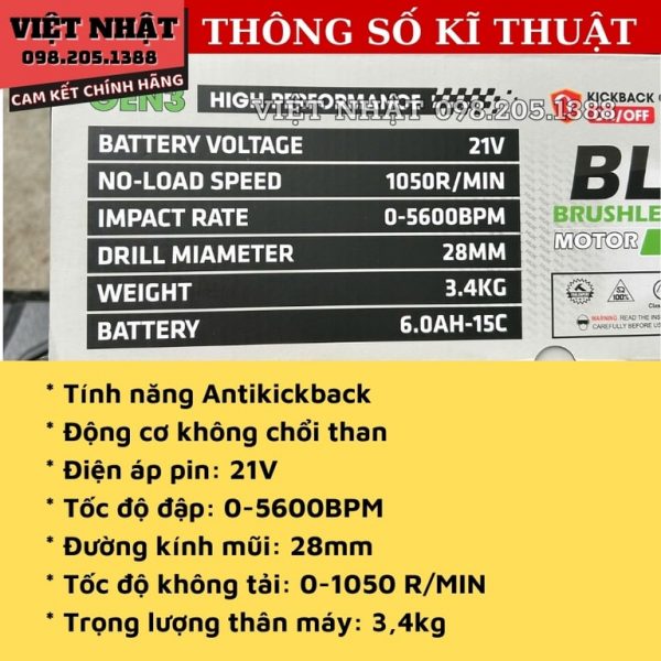Máy khoan đục bê tông G3-R28LUX - Ảnh 3