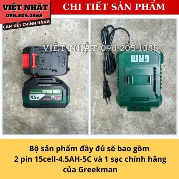 Máy mài góc pin 21V Greekman GR107BL - Ảnh 6