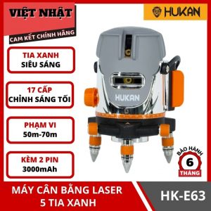 Máy cân bằng laser 5 tia xanh siêu sáng Hukan HK-E63