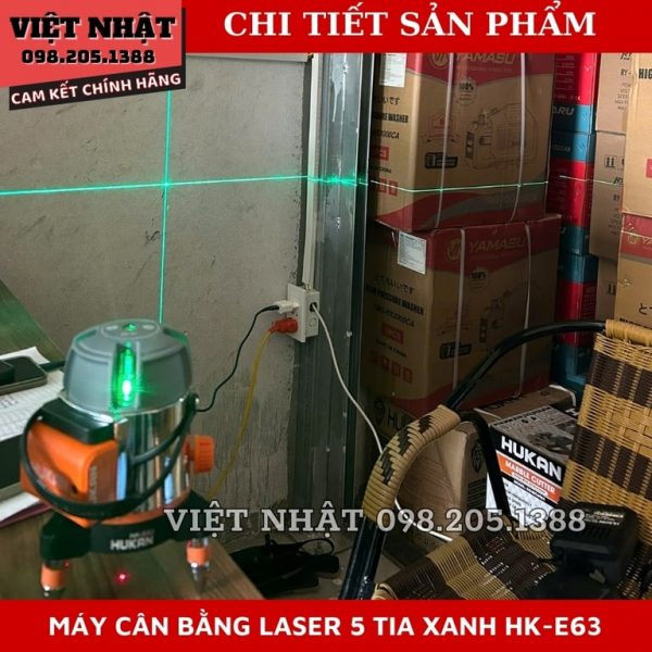 Máy cân bằng laser 5 tia xanh siêu sáng Hukan HK-E63 - Hình ảnh 9