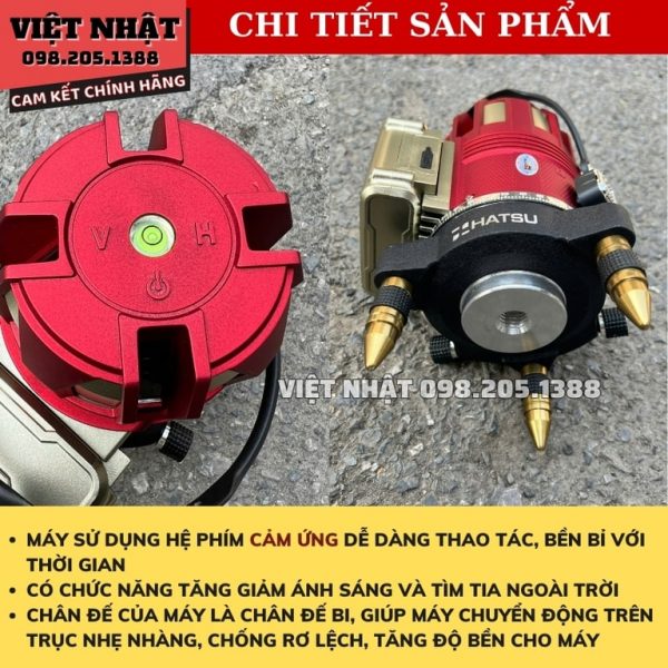 Máy cân bằng laser 5 tia xanh Hatsu HS-IS6000 - Ảnh 6
