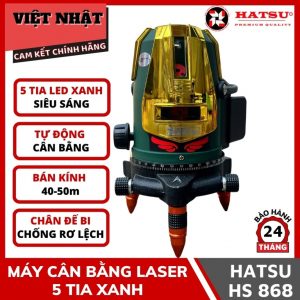 Máy cân bằng laser 5 tia xanh Hatsu HS-868