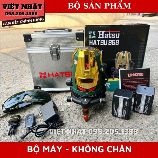 Máy cân bằng laser 5 tia xanh Hatsu HS-868 - Hình ảnh 3