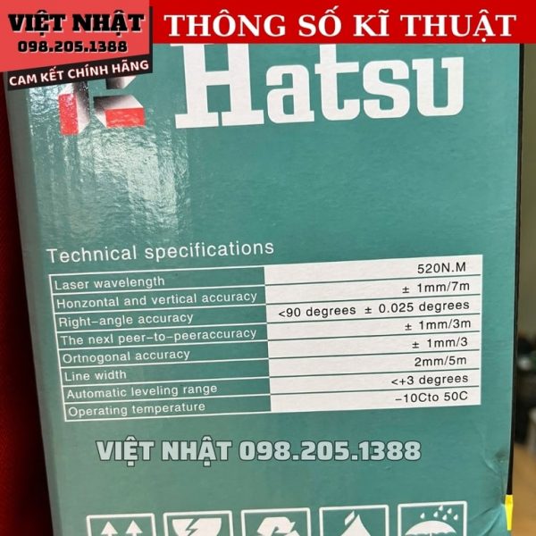 Máy cân bằng laser 5 tia xanh Hatsu HS-868 - Hình ảnh 12