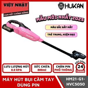 Máy hút bụi cầm tay dùng pin Hukan HM21-G1-HVC5050 bản hồng