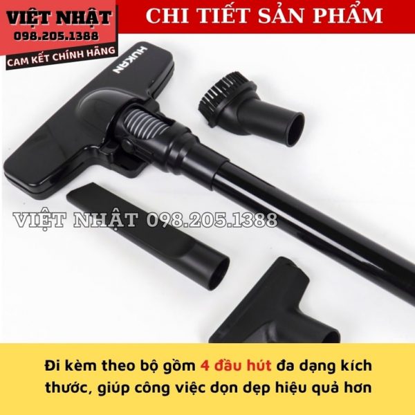 Máy hút bụi cầm tay dùng pin Hukan HM21-G1-HVC5050 bản hồng - Hình ảnh 6