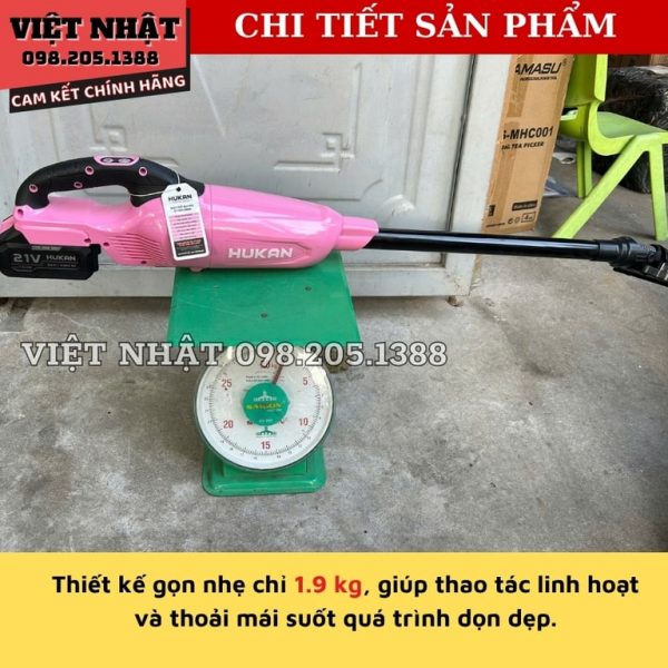 Máy hút bụi cầm tay dùng pin Hukan HM21-G1-HVC5050 bản hồng - Hình ảnh 7