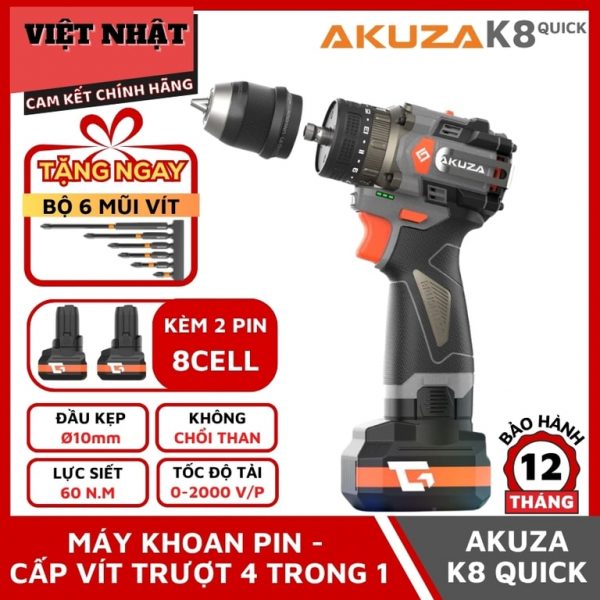 Máy khoan pin Akuza K8quick