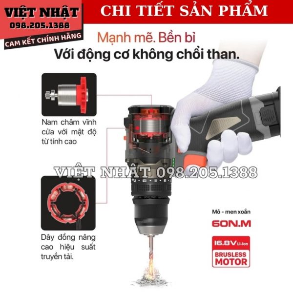Máy khoan pin Akuza K8quick - Ảnh 7