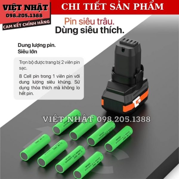 Máy khoan pin Akuza K8quick - Ảnh 9