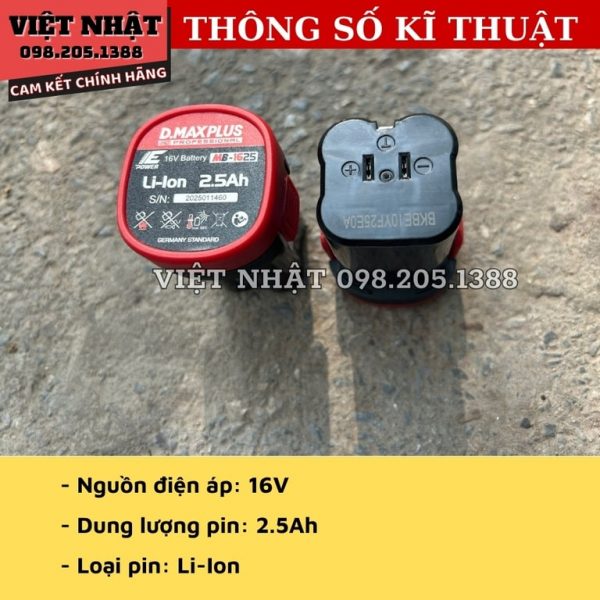 Máy khoan pin 3 chức năng pin 16V Dmaxplus MID-1665 - Hình ảnh 9