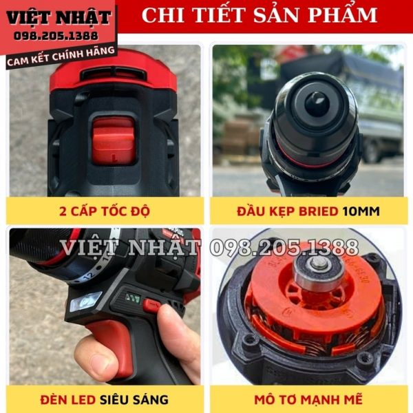 Máy khoan pin 3 chức năng pin 16V Dmaxplus MID-1665 - Hình ảnh 5