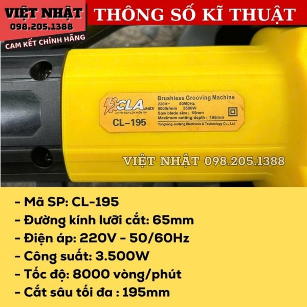 Máy cắt bê tông DCLA CL195 - Ảnh 3