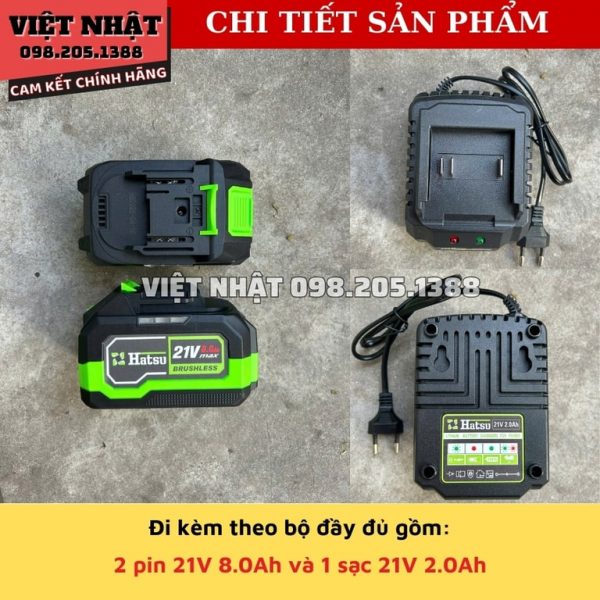 Máy siết bu lông pin hatsu BL-34TG2 - Ảnh 8