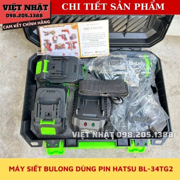 Máy siết bu lông pin hatsu BL-34TG2 - Ảnh 5