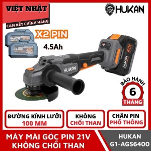 Máy cắt mài 3 tốc độ dùng pin Hukan G1-AGS6400